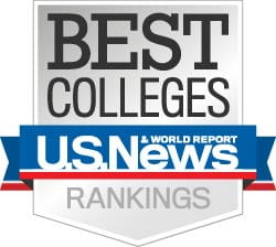 Logo for U.S. News and World Report 2021 Best Colleges Rankings